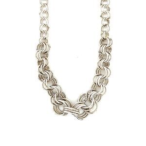925 Silver Circle Link Necklace